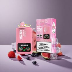 Razz Bar 40000 Puffs Wegwerp Vape Gemengde Bessen_Watermeloen Ijs met Power Screen Display en 650 Mah Batterij Type-C Poort