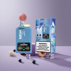 Razz Bar 40000 Puffs Wegwerp Vape Perzik IJs_Blauwe Bes IJs met Power Screen Display en 650 Mah Battery Type-C Port