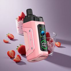 Razz Bar 45000 Puffs Wegwerp Vape Aardbei IJs & Framboos Met Aanpasbare Luchtstroom En Type-C Oplaadbaar