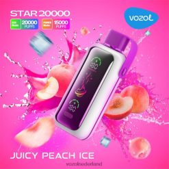 Vozol Nieuwe Smaken - VOZOL STAR 20000 sappig perzikijs FJJ8010