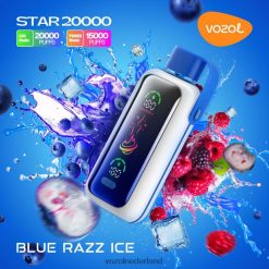 Vozol Vape Kopen - VOZOL STAR 20000 blauw razz-ijs FJJ804