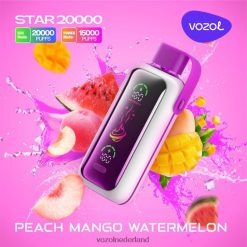 Vozol Vape Store - VOZOL STAR 20000 perzik-mango-watermeloen FJJ8016